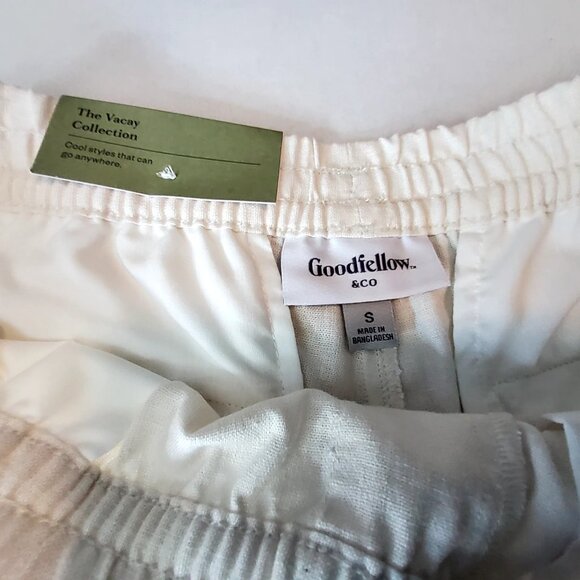 Goodfellow & Co Beige Linen-Blend Vacay Collection Pull-On Shorts 7" Inseam Sz S - Picture 7 of 11